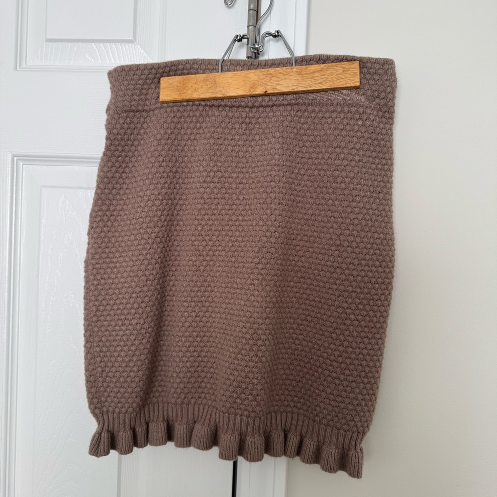 Brown Knit Express Skirt
